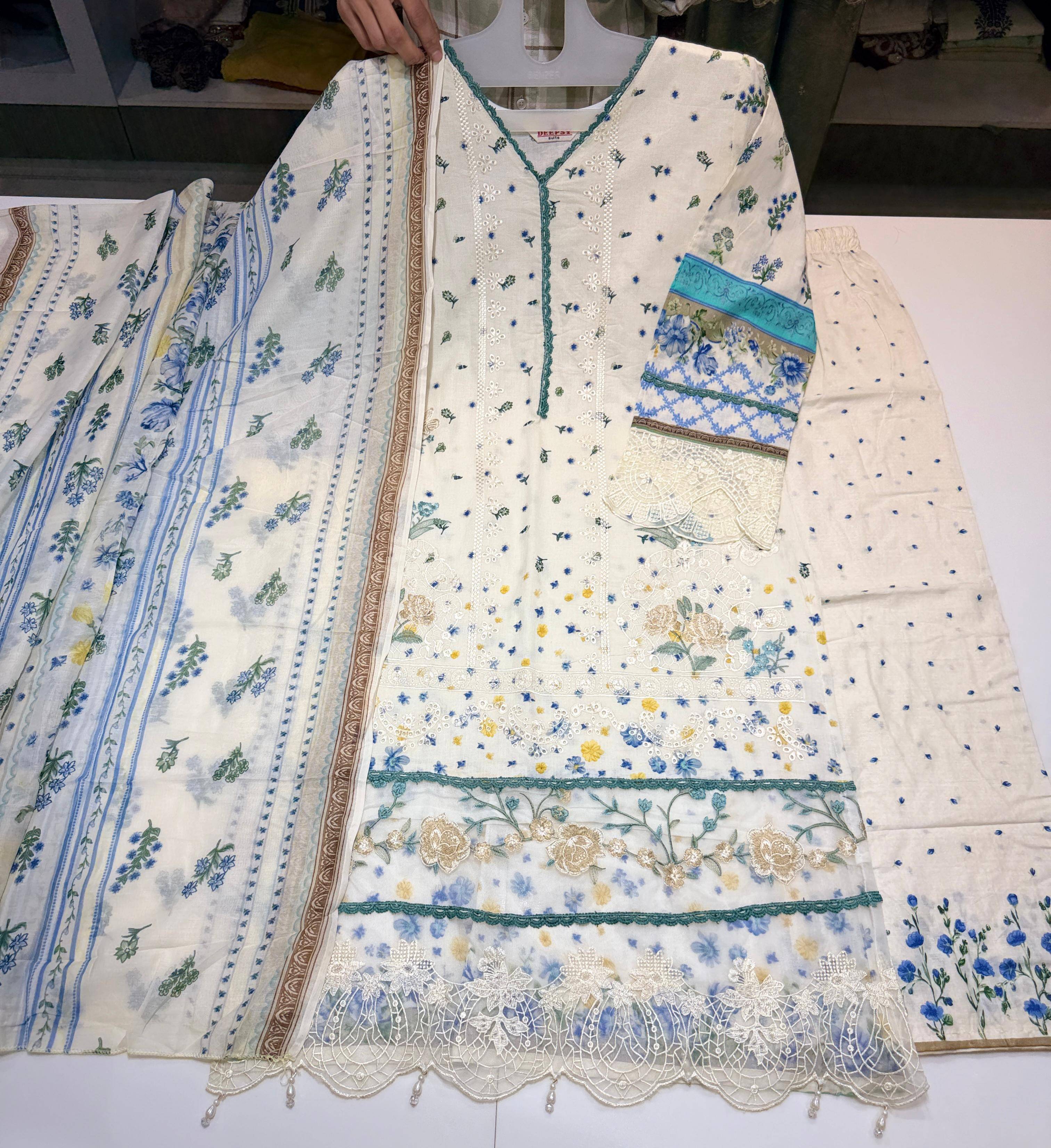 ELAF CHIKANKARI By DEEPSY SUITS Beautiful Pakistani Suits Colorful Stylish Fancy Ethnic Wear Cotton Dresses At Wholesale